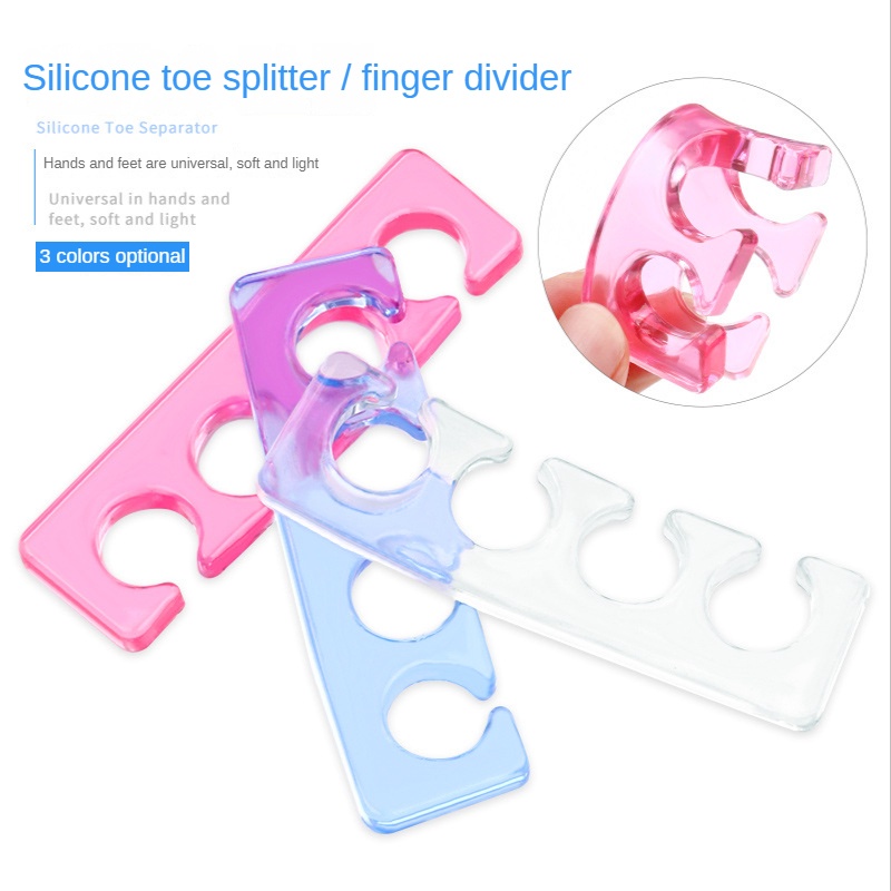 Dụng cụ tách ngón chân bằng silicone làm móng nghệ thuật / tách móng tay / Bộ tách ngón chân có thể tái chế / dụng cụ làm móng / Công cụ cách ly móng tay