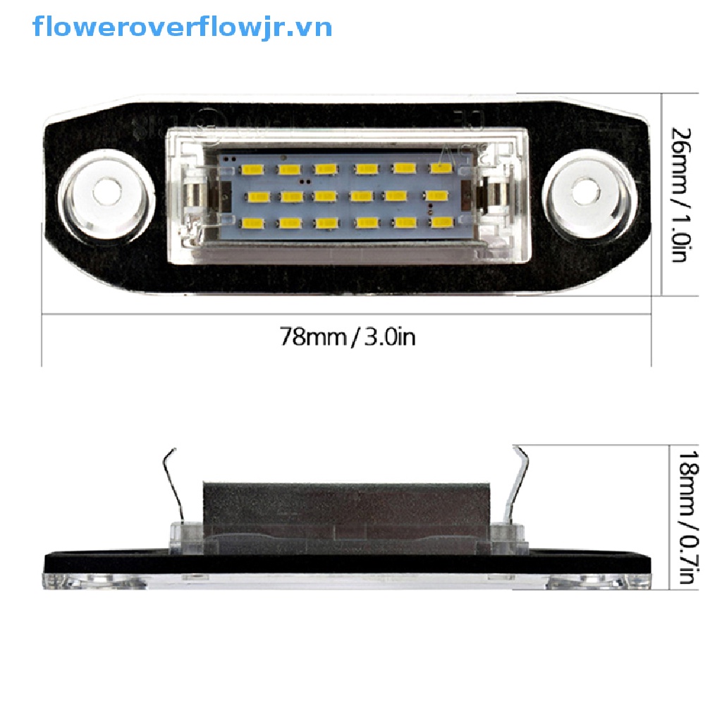 Đèn LED 12V Ánh Sáng Trắng Gắn Biển Số Xe Hơi Volvo S40 S60 S80 XC70 XC60