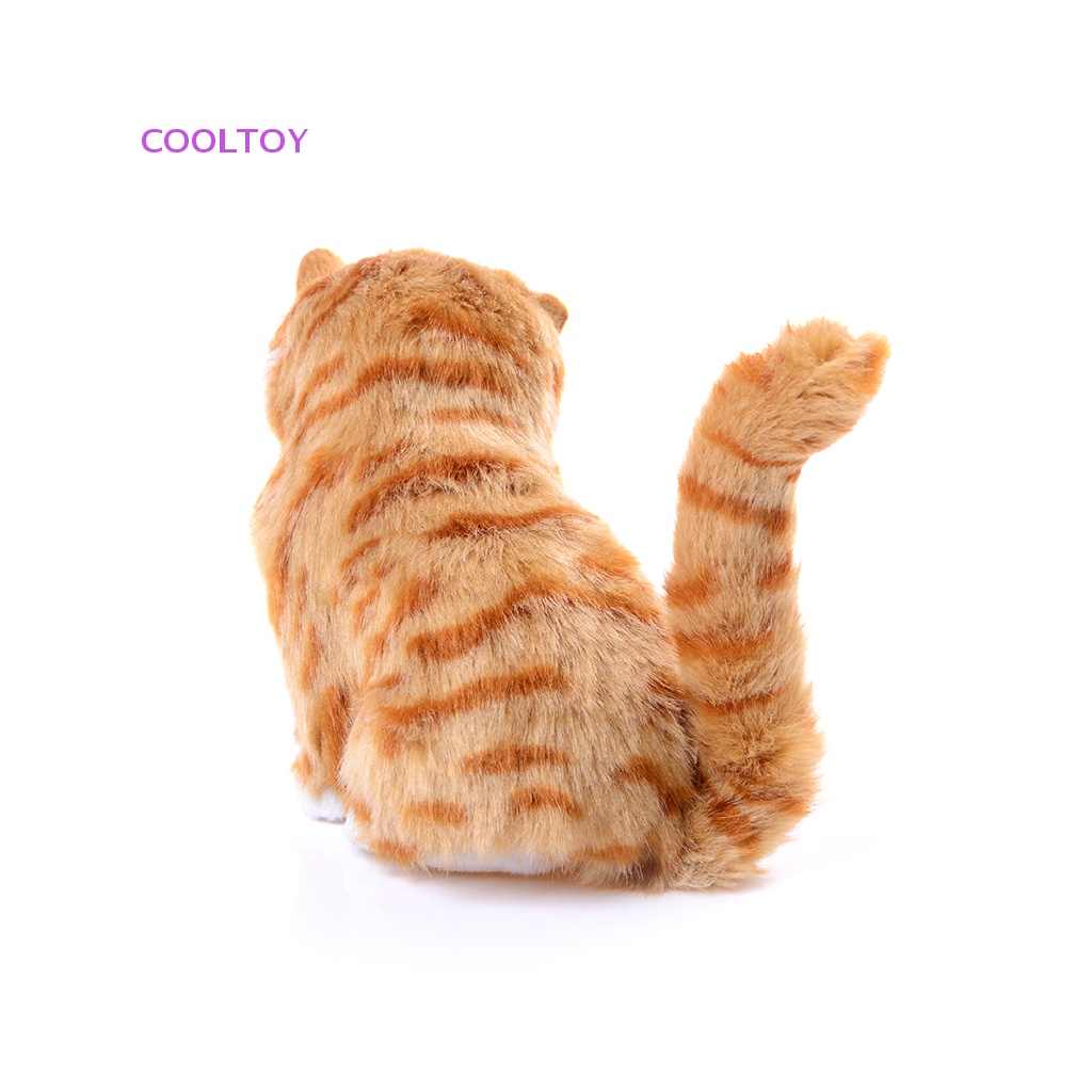 Đồ Chơi Mèo Nhồi Bông Điện Tử Mềm Mại Có Âm Thanh Vui Nhộn Cho Bé