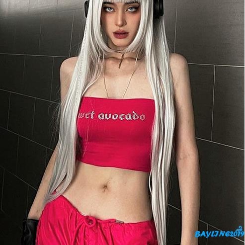 Áo Croptop Trễ Vai Hai Dây Co Giãn In Chữ Đính Đá Phong Cách Đường Phố Thời Trang Mùa Hè Dành Cho Nữ