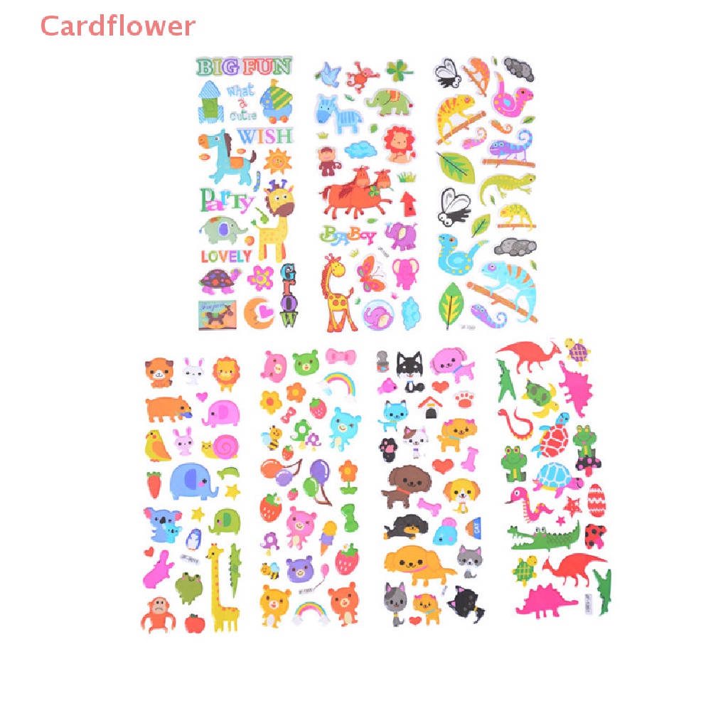 Bộ 6 Tấm Hình Dán Hoạt Hình Đáng Yêu Cho Bé Mới