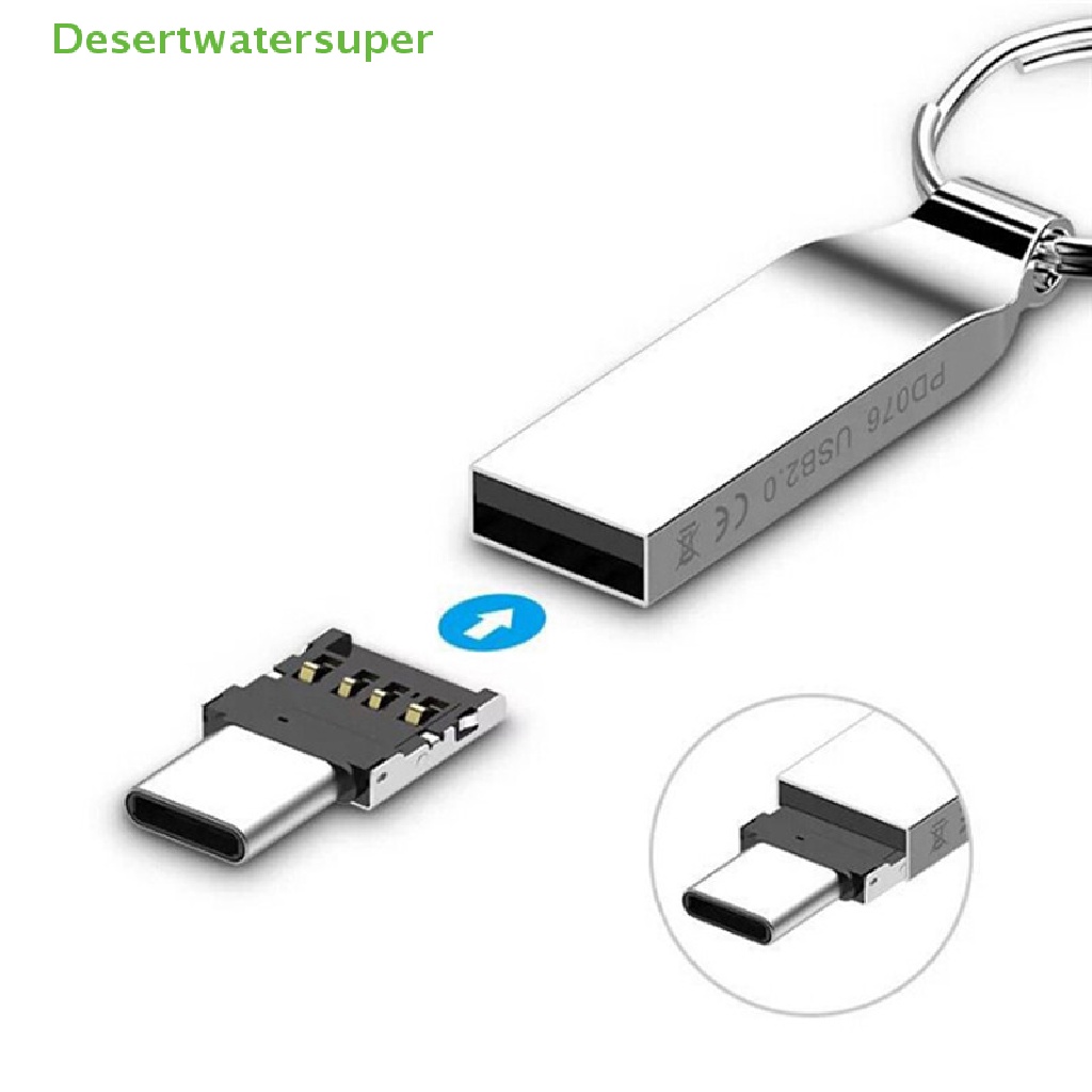 Set 2 Đầu Chuyển Đổi USB 3.1 Type C Đực Sang USB Cái OTG Cái Dành Cho Điện Thoại / Máy Tính Bảng