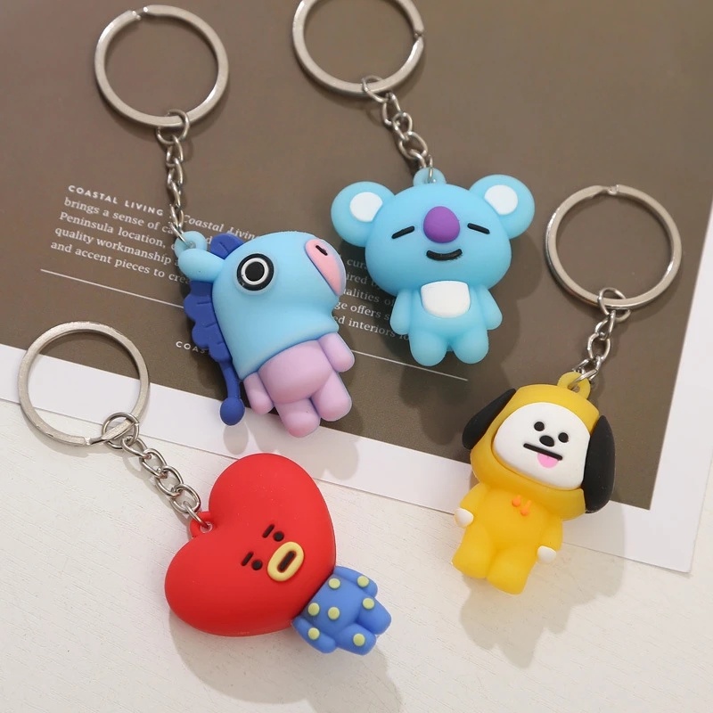 Móc Khóa Gắn Hình Nhân Vật Hoạt Hình Bt21 Kpop Bts Cook Mang Chimmy Tata Cook