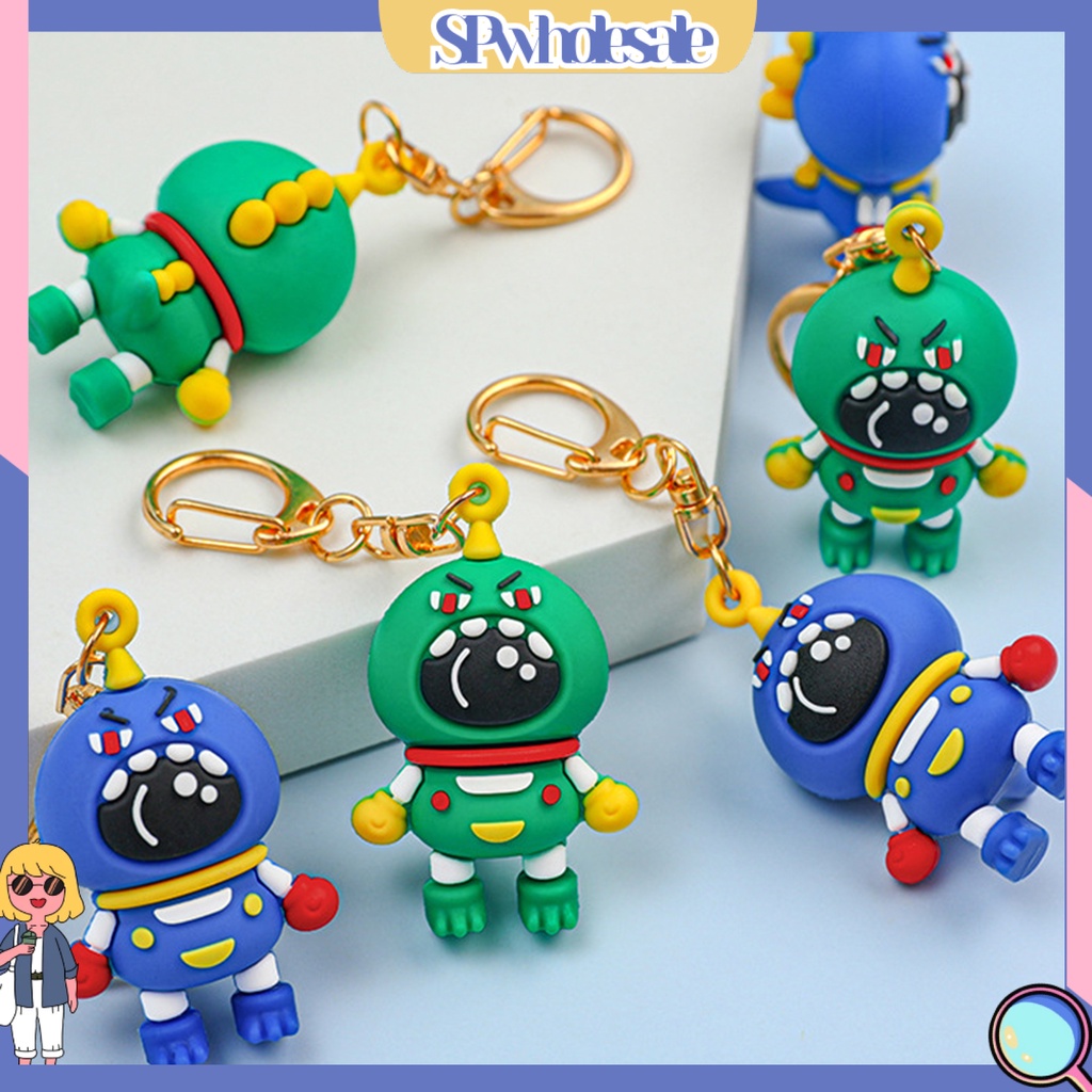 <SPwholesale> Móc Khóa Silicon Hình Phi Hành Gia Khủng Long 3D Hoạt Hình Dễ Thương