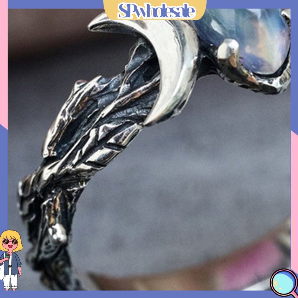 <SPwholesale> Nhẫn Nữ Màu Bạc Tinh Tế Phong Cách Retro Thời Trang Mặc Hàng Ngày