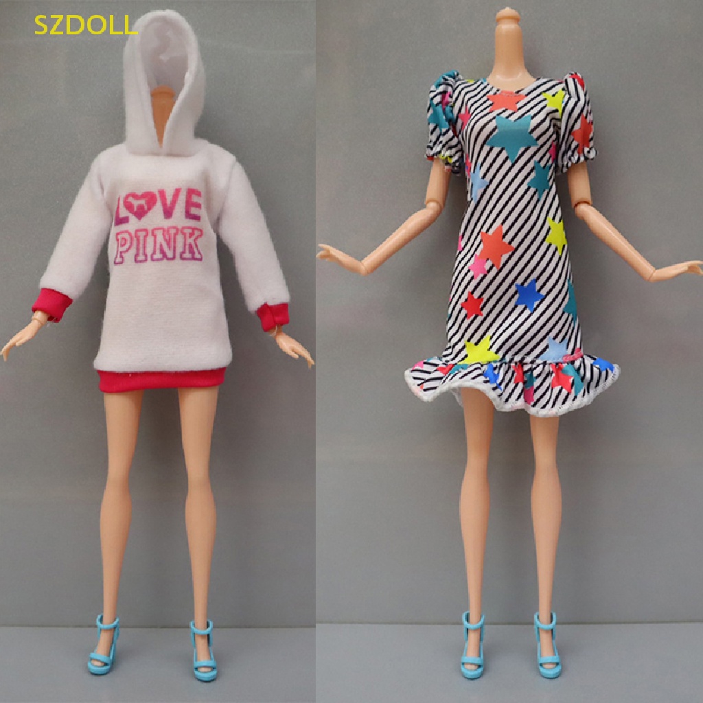 1 Bộ Đầm Và Áo Thun Dành Cho Búp Bê Tỉ Lệ 1 / 6