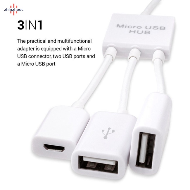 Đầu Chia Cổng Micro USB OTG Cho Điện Thoại / Máy Tính Bảng Apple Samsung Lenovo