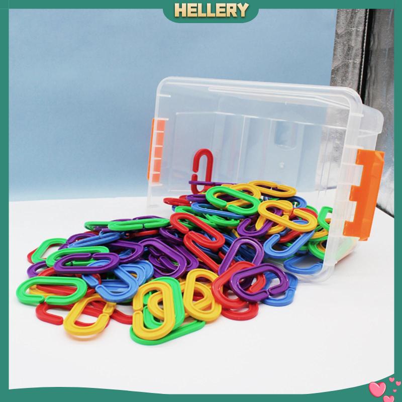 [HelleryVN] Set 150 Mối Nối C Có Thể Thay Đổi Màu Sắc Cầu Vồng Cho Trẻ Mẫu Giáo