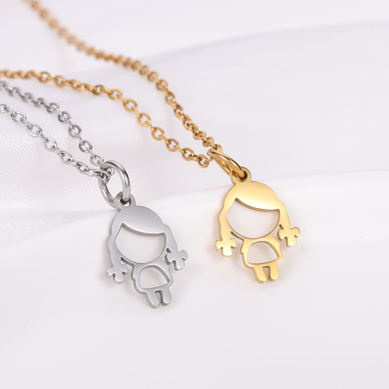 Z Vòng cổ Bằng Thép Titan Không Gỉ Mặt Hình Thiên Thần Phong Cách Punk Hip Hop Thời Trang Cho Nam Và Nữ