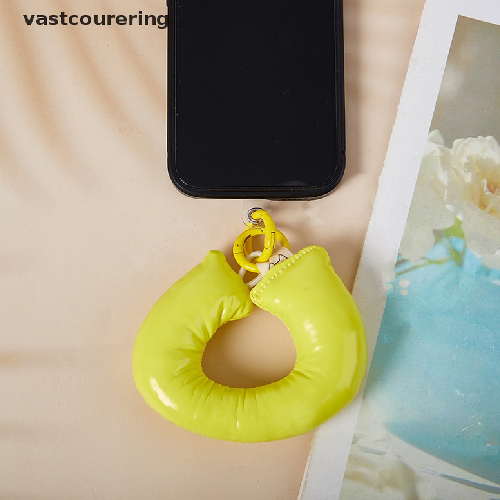 Vast Vòng Tay Da Bóng Dạng Phao Nổi Hình Quả Chuối Màu Kẹo Ngọt Có Dây Đeo Chống Thất Lạc Trang Sức Cho Nữ EN