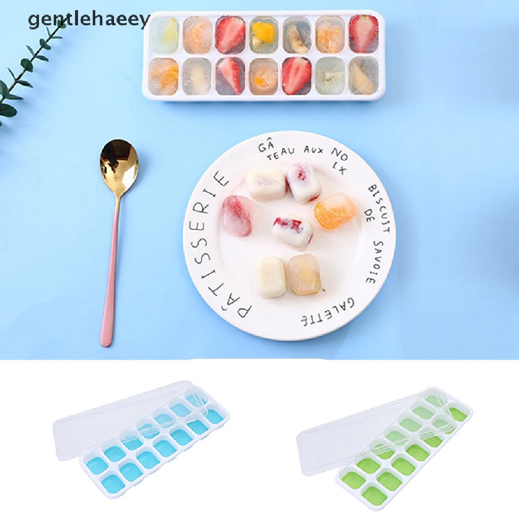 1 Khuôn Silicon Làm Đá 14 Ô Vuông DIY