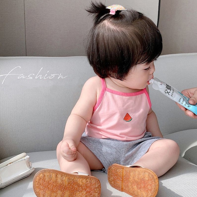 Áo thun BCBL dây mảnh họa tiết hoạt hình thời trang mùa hè cho bé gái