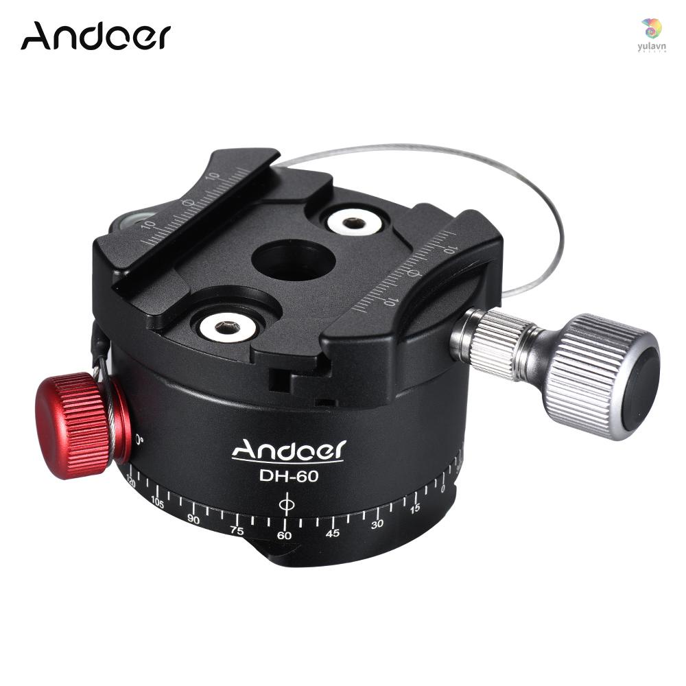ANDOER Gậy Ba Chân Đầu Bi yula) Và DH-60 Pan Xoay Tròn Bằng Hợp Kim Nhôm Max Máy Ảnh 3Lbs 3Lbs Chuyên Dụng Chất Lượng Cao
