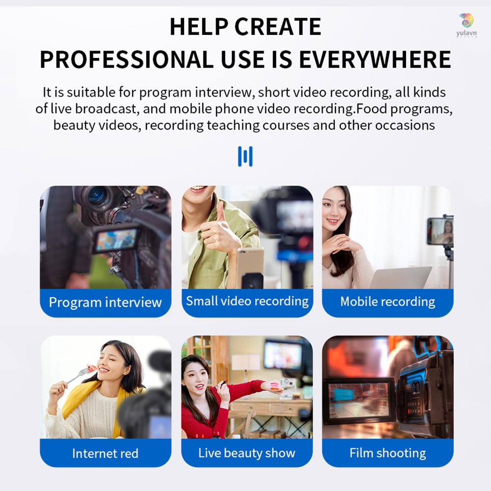 Micro Mini Cardioid Có Giá Đỡ Chống Sốc Phích Cắm Type-C Cho Điện Thoại Thông Minh Vlog Live Stream