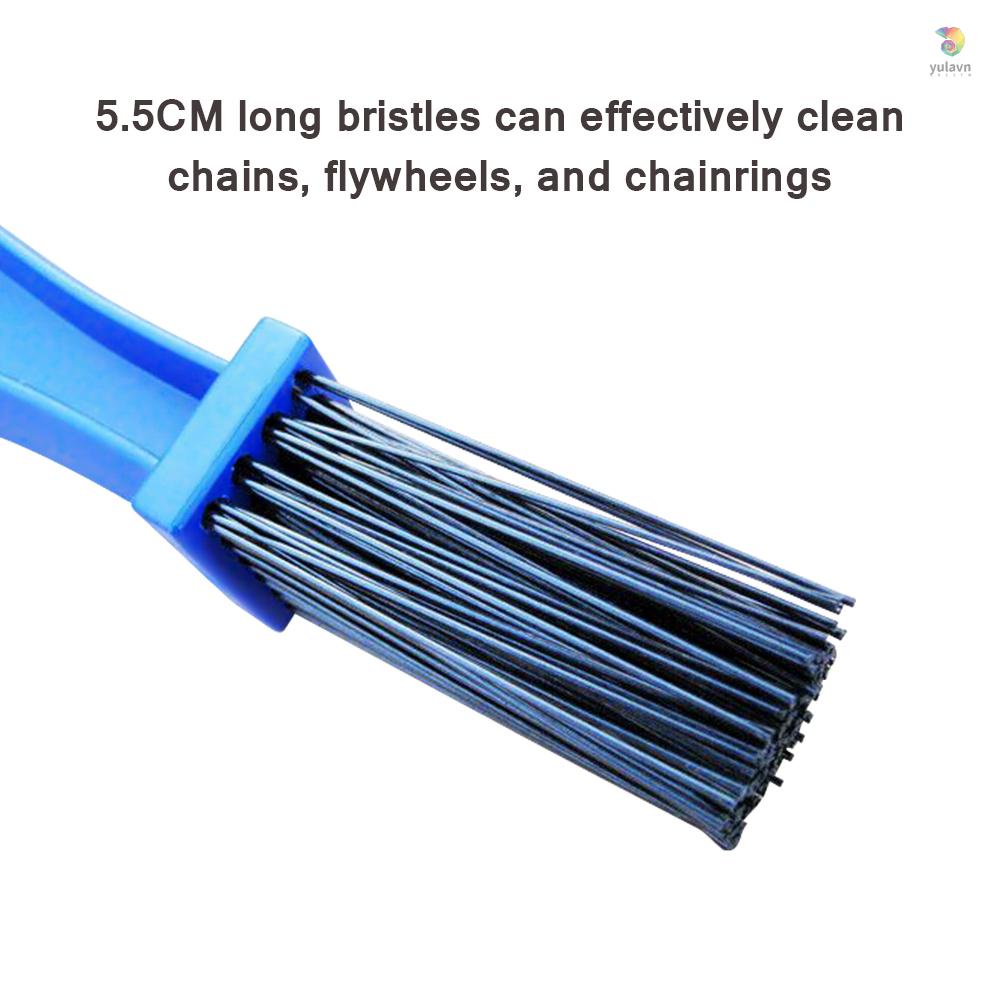 Bàn Chải Hai Đầu Bằng Nhựa PVC Gắn Dây Xích Xe Đạp Tiện Dụng