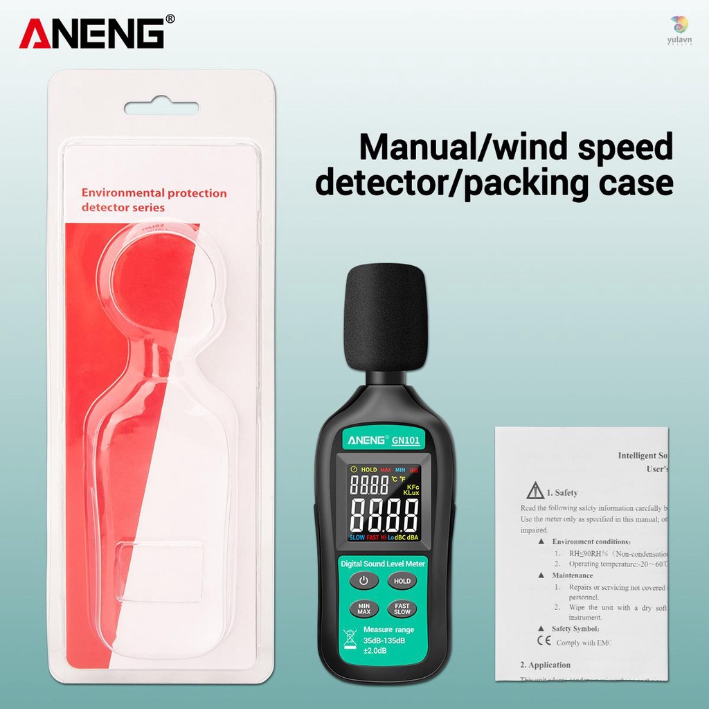 ANENG Máy Đo Độ Ồn Kỹ Thuật Số 35db-135db Màn Hình LCD Độ Chính Xác Cao