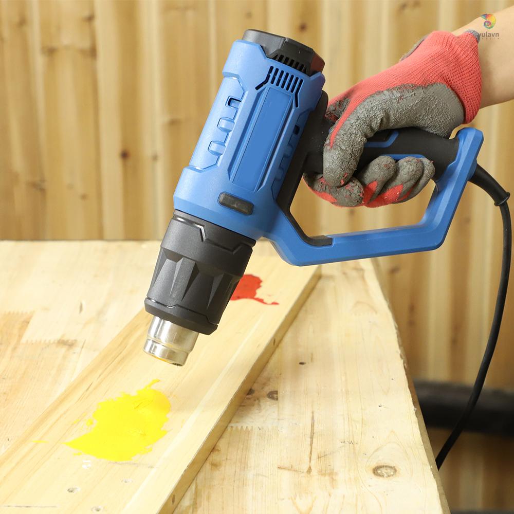 Bộ Máy Thổi Khí Nóng 2000W 4 Đầu Phun Với Bộ Cài Đặt 3 Rãnh 122-1112°F (50-600°CTranh Vẽ Bằng PVC Thu Gọn Được