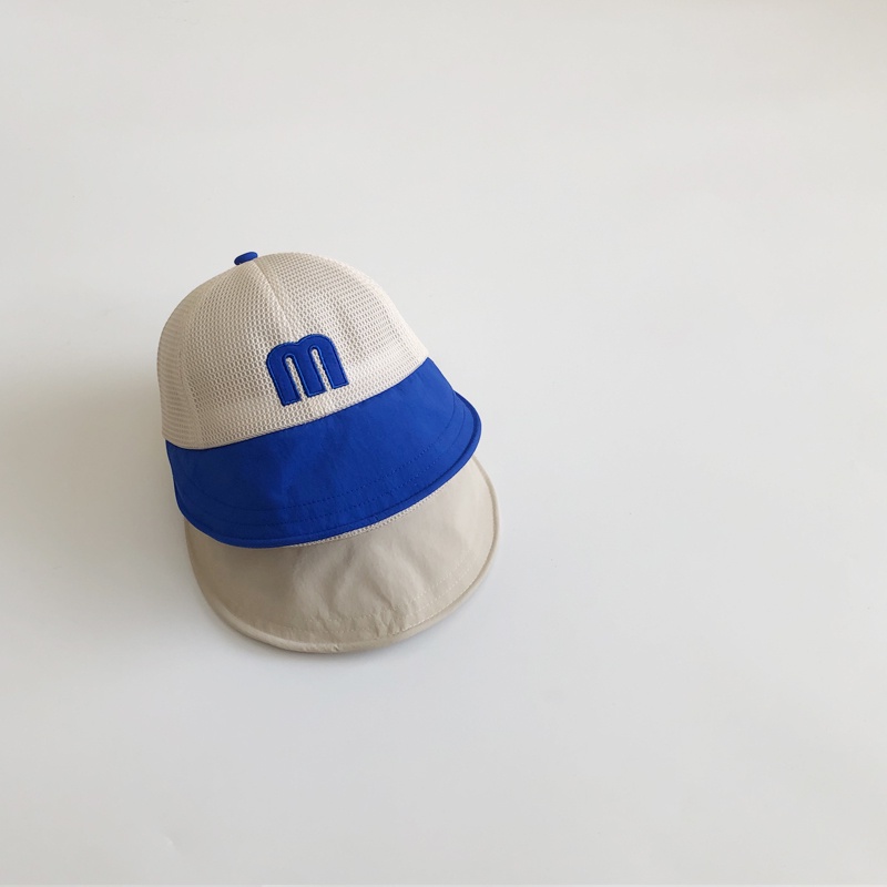 Nón Tai Bèo Vành Rộng Phối Lưới In Chữ Thời Trang Mùa Hè Cho Bé