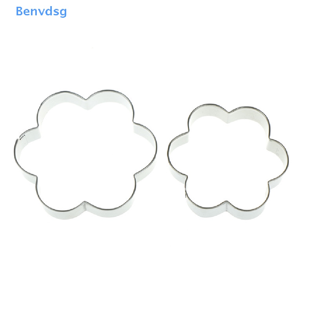 Bộ 5 Khuôn Cắt Bánh Quy Bằng Thép Không Gỉ Hình Bông Hoa