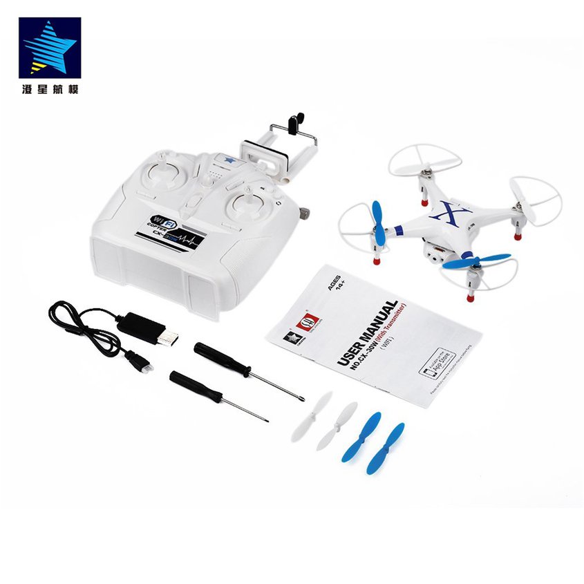 Blue HD Camera FPV 4 Axis Copter Wifi Quadcopter for CX-30W-TX