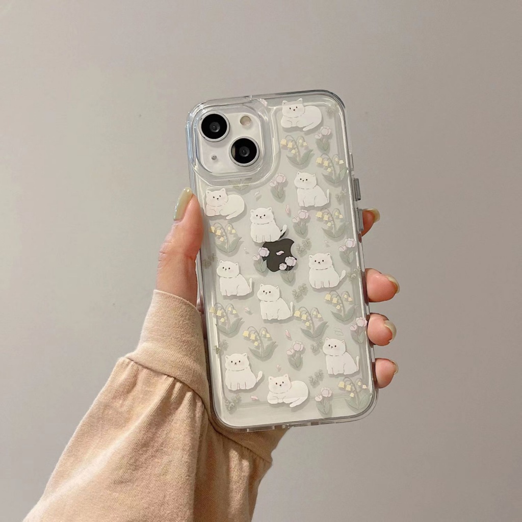 ✅Ốp Điện Thoại Mềm Trong Suốt In Hình Hoa Tulip / Thỏ Cho Iphone Promax / 13plus / 14 117 / xrpro812 xs