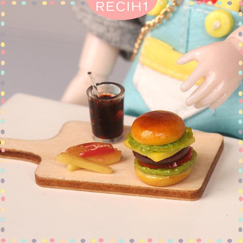 Bộ Đồ Chơi Thức Ăn Nhanh Thu Nhỏ Trang Trí Tiểu Cảnh Tỉ Lệ 1: 12