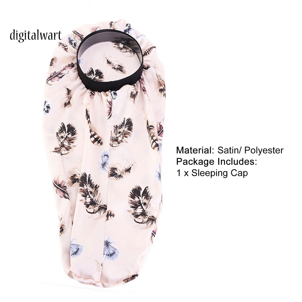 Kỹ Thuật Số| Mũ Trùm Đầu Co Giãn In Họa Tiết Hoa Kèm Khăn Choàng Cổ Không Vành Dùng Khi Ngủ