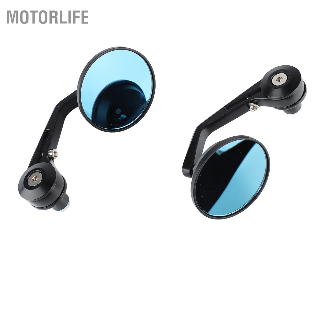 Motorlife Cặp Gương Chiếu Hậu Xe Máy Góc Nhìn Rộng Hợp Kim Nhôm Tay Lái Đa Năng Cho