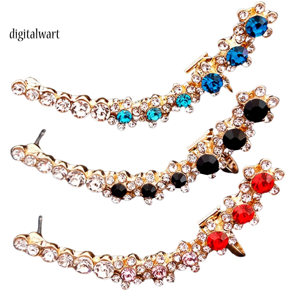 Kỹ Thuật Số| 1 Khuyên Kẹp Vành Tai Hình Bông Tuyết Đính Đá Thời Trang