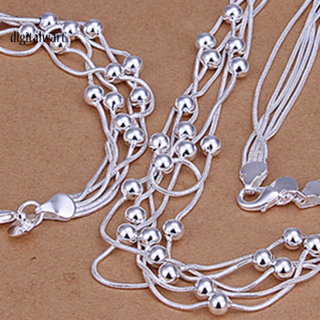 Kỹ Thuật Số| Bộ Vòng Tay / Vòng cổ 5 Hàng Bằng Đồng Tinh Xảo Quyến Rũ Cho Nữ