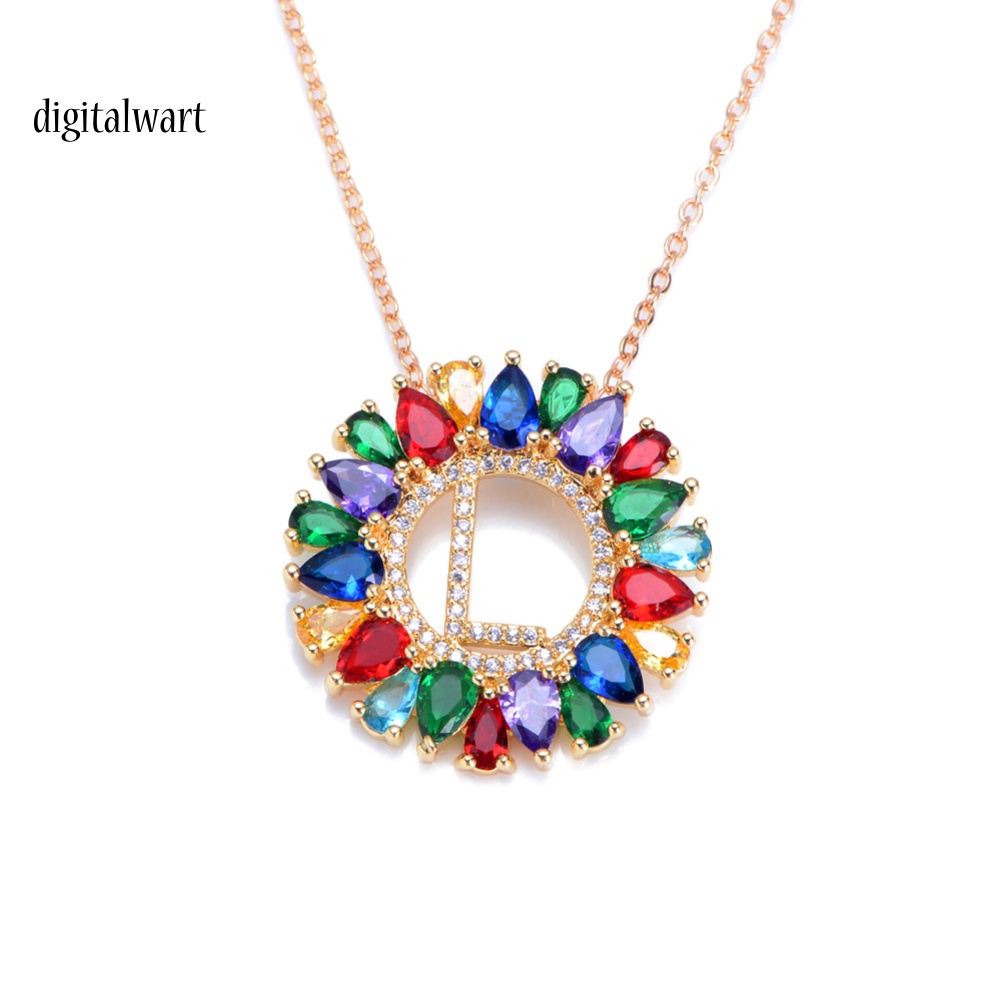 Kỹ Thuật Số| Vòng cổ HợP Kim ĐíNh Đá HìNh TròN MàU CầU VồNg