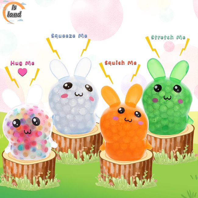 Đồ Chơi Nắn Bóp Đàn Hồi Giảm Stress Hình Thỏ Hoạt Hình