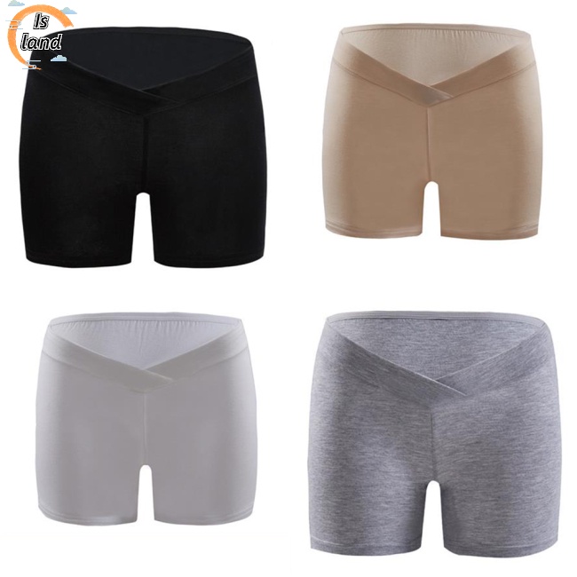 [IS] Quần Short Legging Cotton Lưng Thấp Chống Lộ Bụng An Toàn Cho Phụ Nữ Mang Thai