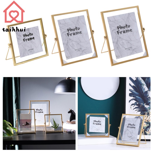 Khung Ảnh Bằng Kính 4 Inch 6 Inch Diy Đơn Giản Sáng Tạo