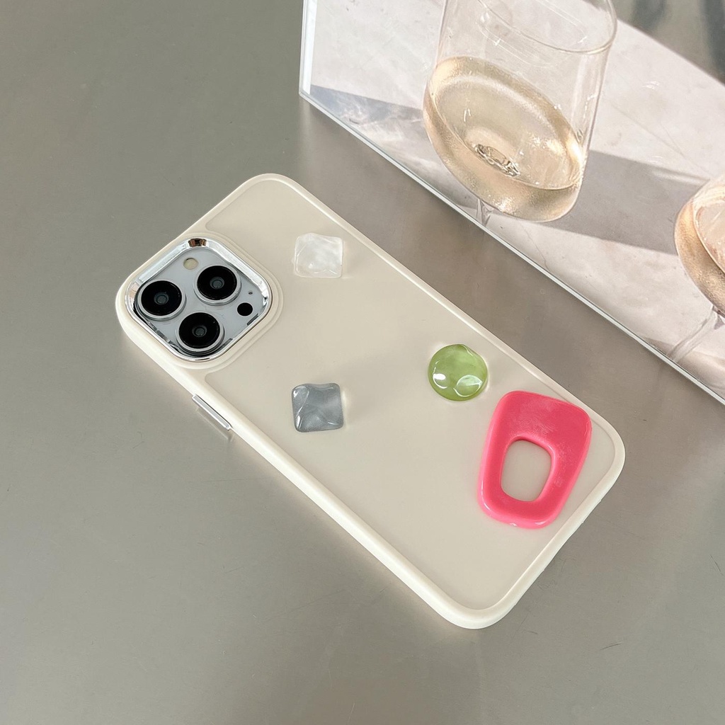 Ốp Điện Thoại Tpu Silicon Mềm Bảo Vệ Toàn Diện Họa Tiết Đá Quý 3D Cho iPhone 14 13 Pro Max 12 11