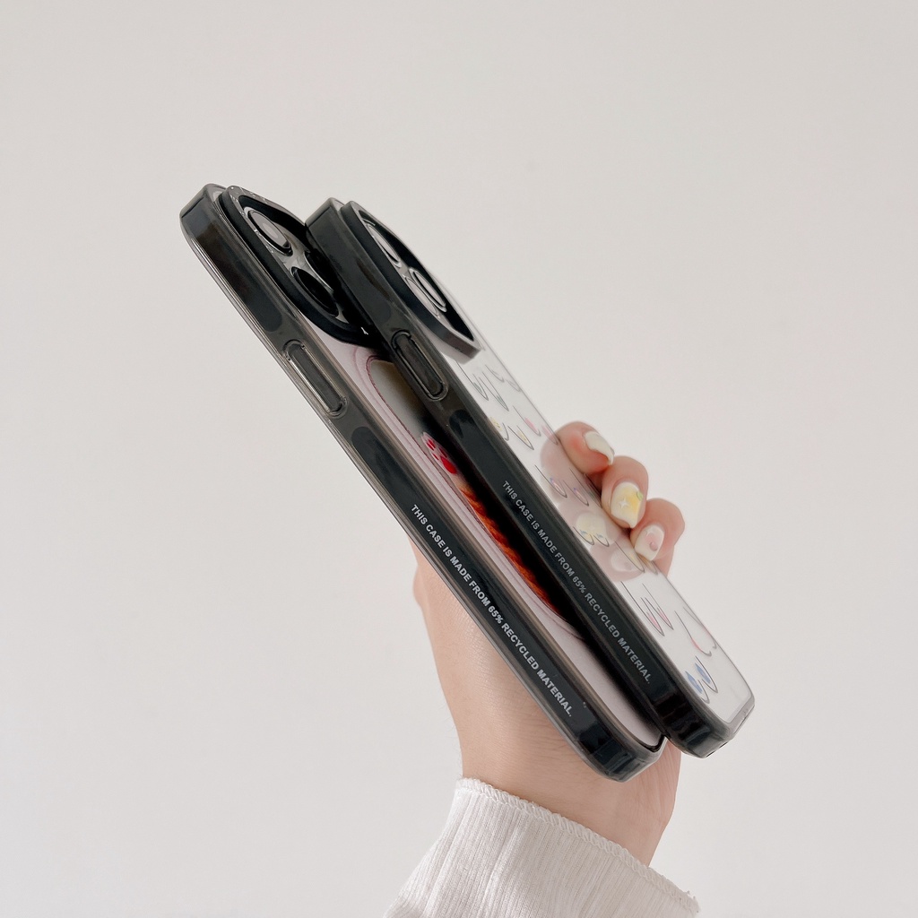 Ốp Điện Thoại Acrylic Cứng In Hình Phác Thảo Cho iPhone 15 14 13 12 11 Pro Max Plus