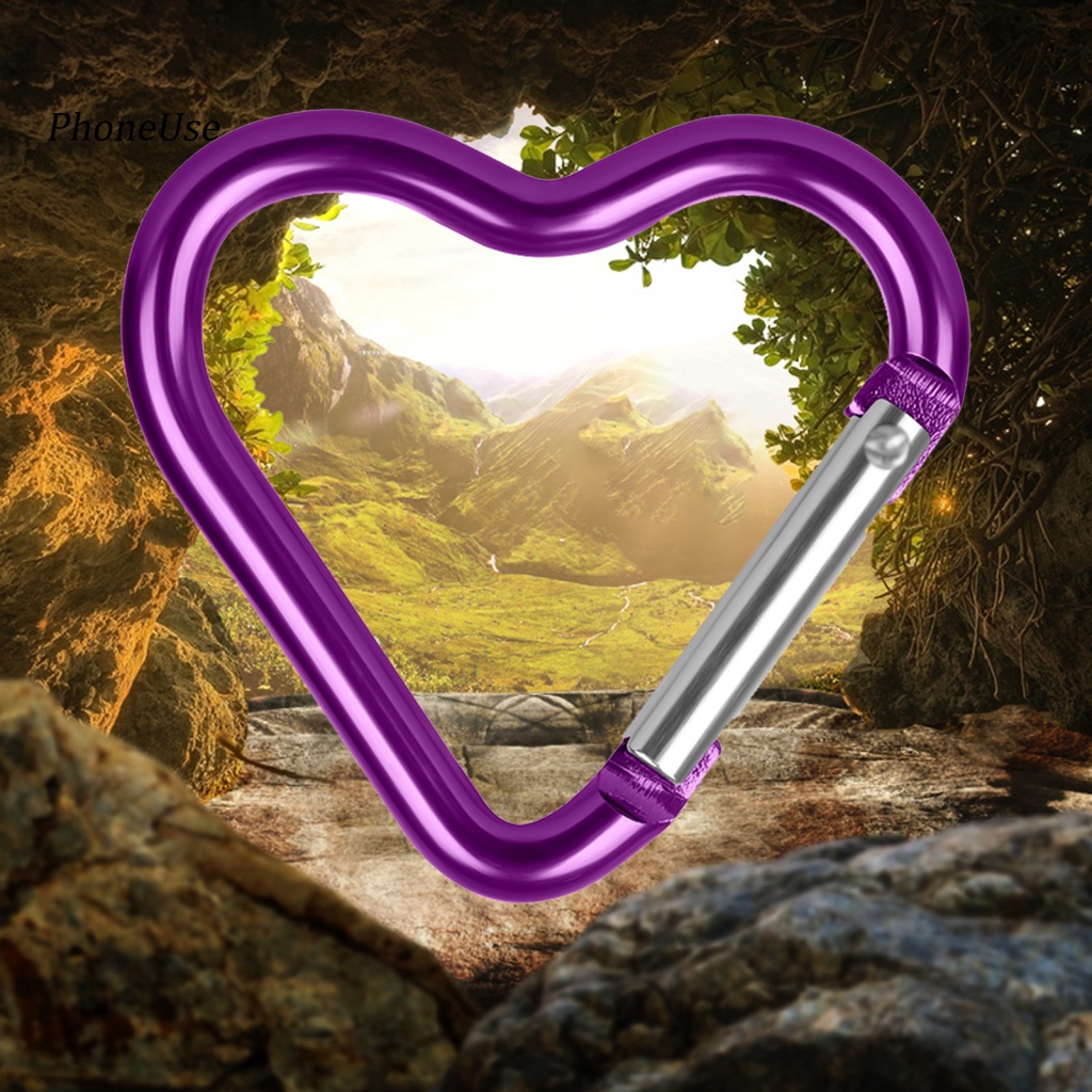 Pu Bộ 10 Móc Khóa Hợp Kim Nhôm Hình Trái Tim