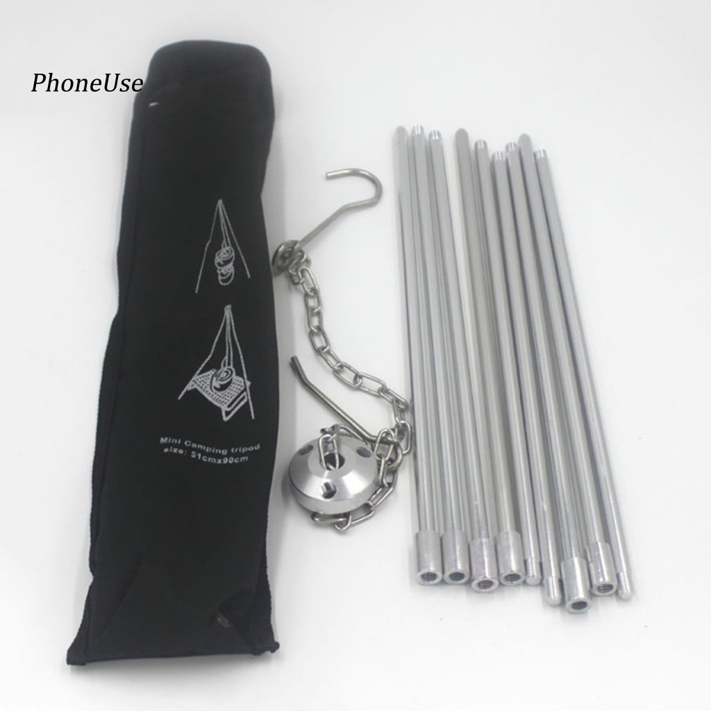 Gậy Ba Chân Bằng Da PU Di Động Có Thể Thu Gọn Cho Hoạt Động Cắm Trại /