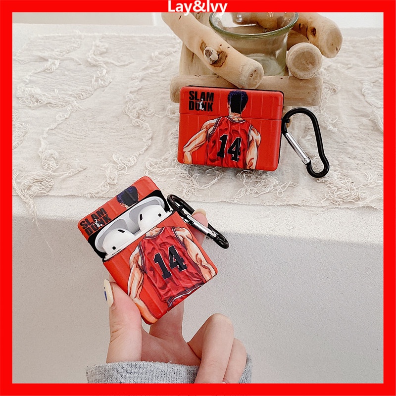 Vỏ Bảo Vệ Hộp Sạc Tai Nghe AirPods 1 / 2 / Pro / 3 Bằng Silicon Họa Tiết Hoạt Hình Slam Dunk Dễ Thương