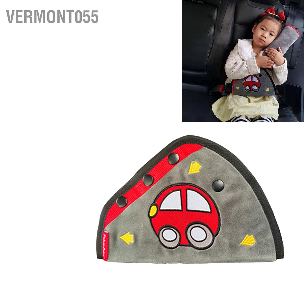 Vermont055 Dây Đai An Toàn Gối Điều Chỉnh Cho Trẻ Em Ô Tô Đệm Dễ Thương Mềm Mại Làm Dày Ghế Dải Miếng Lót