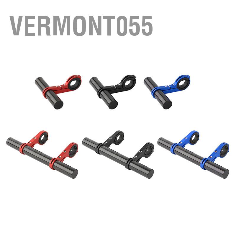 Vermont055 Bộ mở rộng tay lái xe đạp Hợp kim nhôm sợi carbon nhẹ cho đèn gắn điện thoại