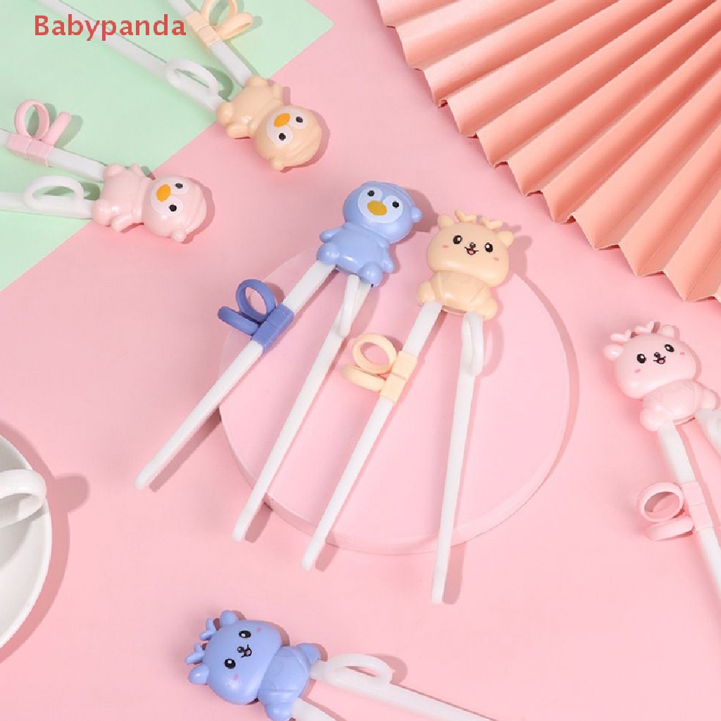 1 Cặp Đũa Tập Ăn Họa Tiết Hoạt Hình Dễ Thương Dành Cho Bé