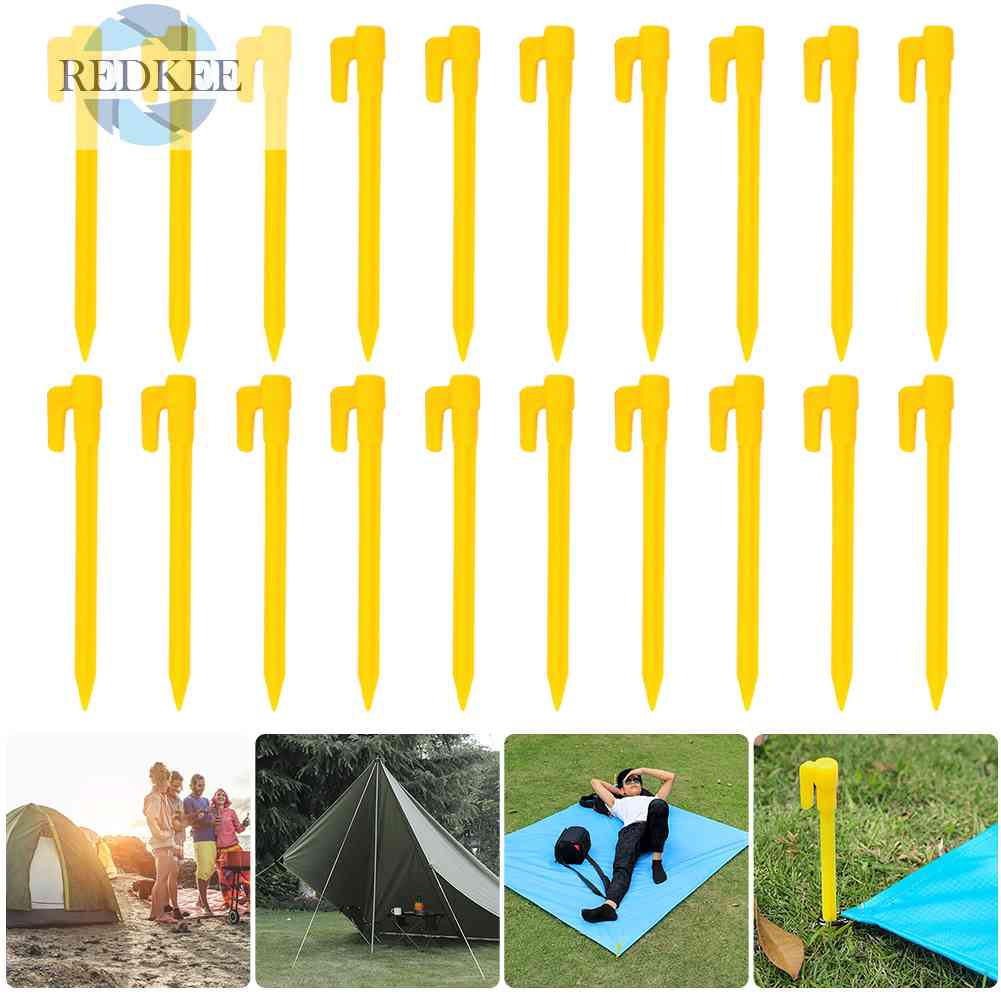 Bộ 20 Cọc Cố Định Lều Cắm Trại Chống Gió Tiện Lợi