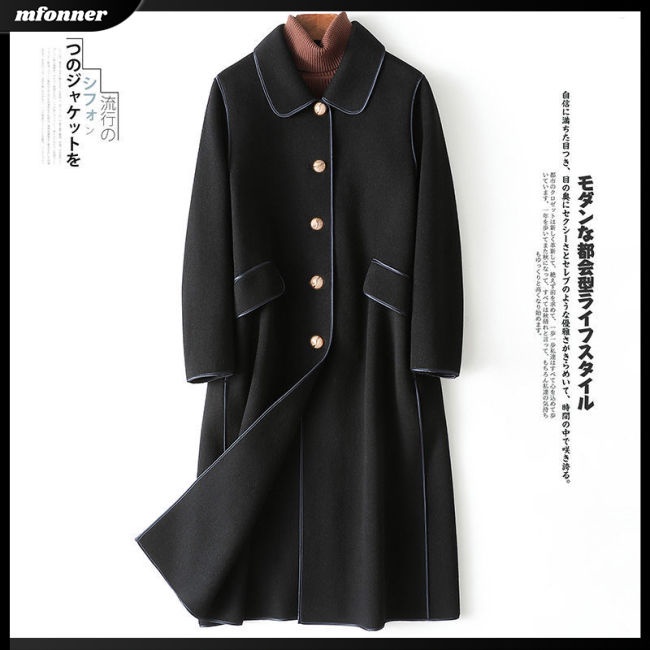 Áo Khoác Nữ Dáng Rộng Màu Trơn Cài Khuy Đơn Giản Thời Trang