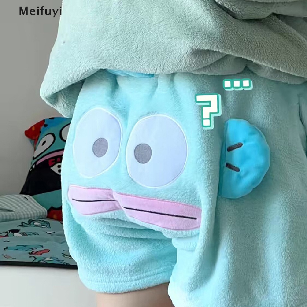 Quần Short Lông Nhung Mềm Mại Dáng Rộng In Hình Hoạt Hình 3D Vui Nhộn Cho Cặp Đôi