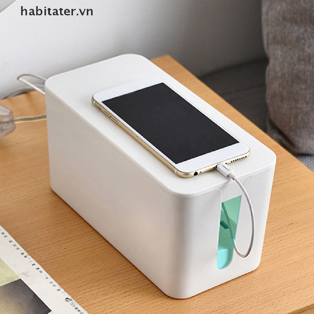 Hộp Đựng Sắp Xếp Dây Cáp Sạc Để Bàn Đơn Giản Trang Trí Nhà Cửa