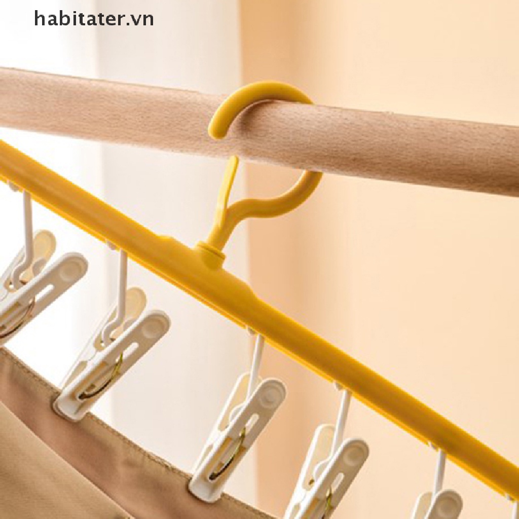 Kẹp Nhựa Phơi Quần Áo 8 Kẹp Tiện Lợi