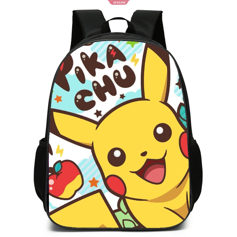 Balo Canvas Họa Tiết Hoạt Hình Pokemon Cho Học Sinh