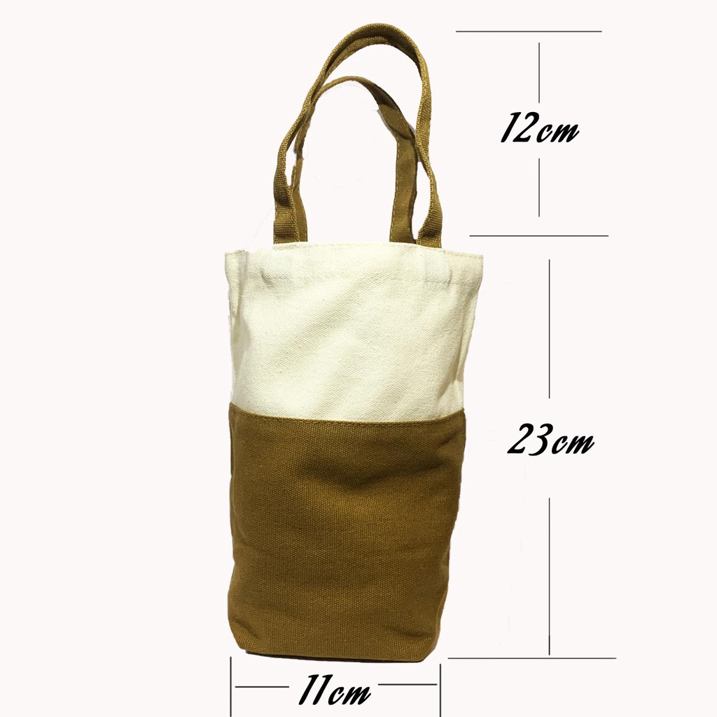 Túi đựng cốc giữ nhiệt , túi vải Dù Canvas ôm sát toàn bộ thân bình, chống thấm nước tuyệt đối-SP2