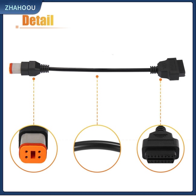 ☃Nhà Cửa☃ Dây Cáp Chuyển Đổi 4pin Sang 16pin Obd2 Cho Xe Mô Tô Davidson